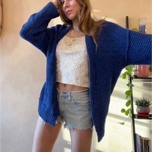 Cobalt Blue Free People Cardigan